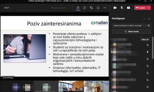 predstavljanje tvrtke Rudan d. o. o. na online predavanju